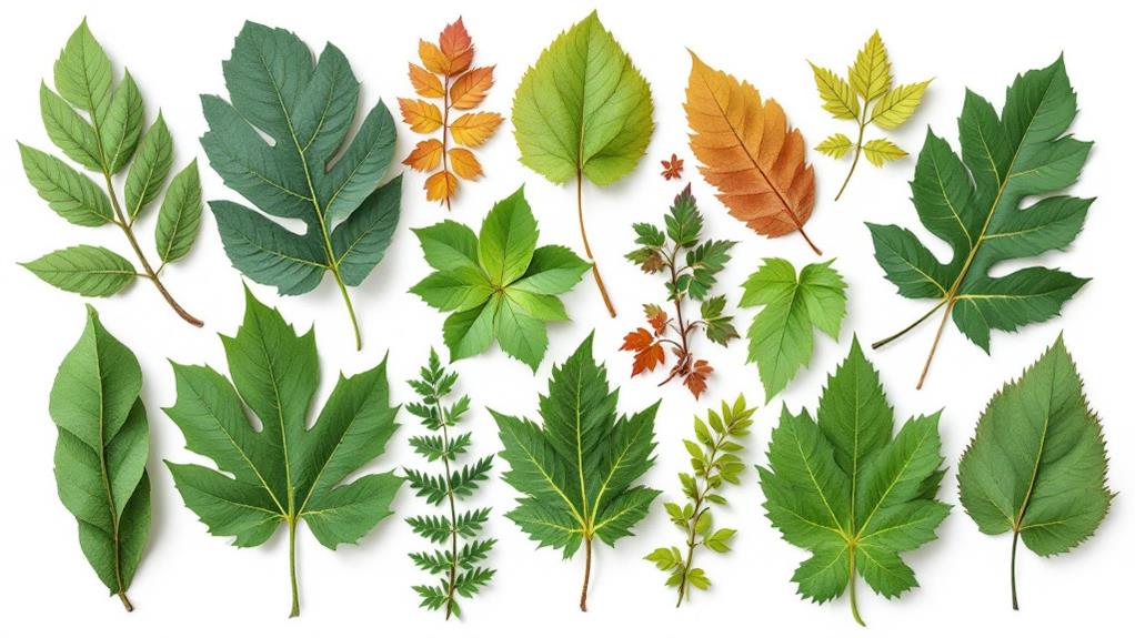 diverse leaf shape variations